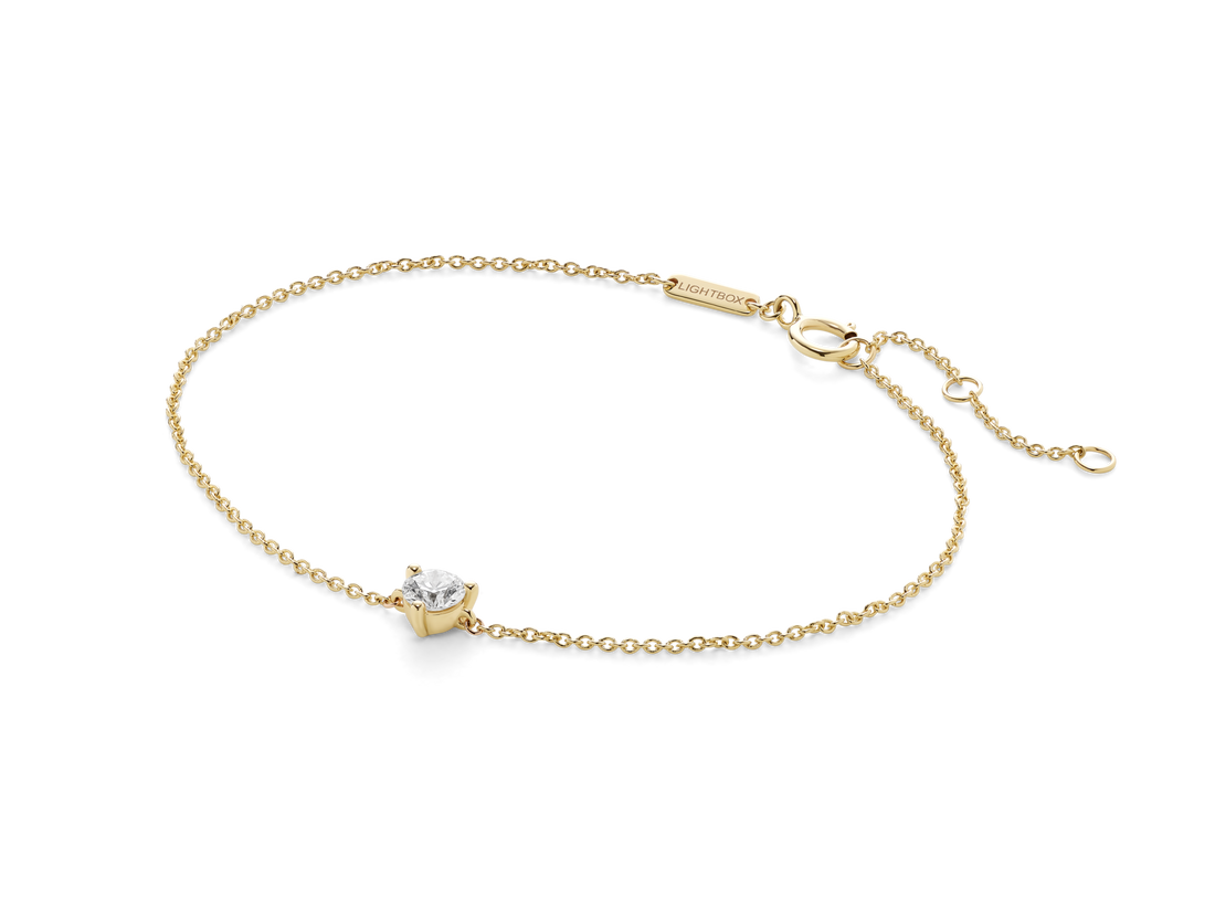 Bracelet en diamants synthétiques de 1/4 ct. Mini rond brillant | Blanc