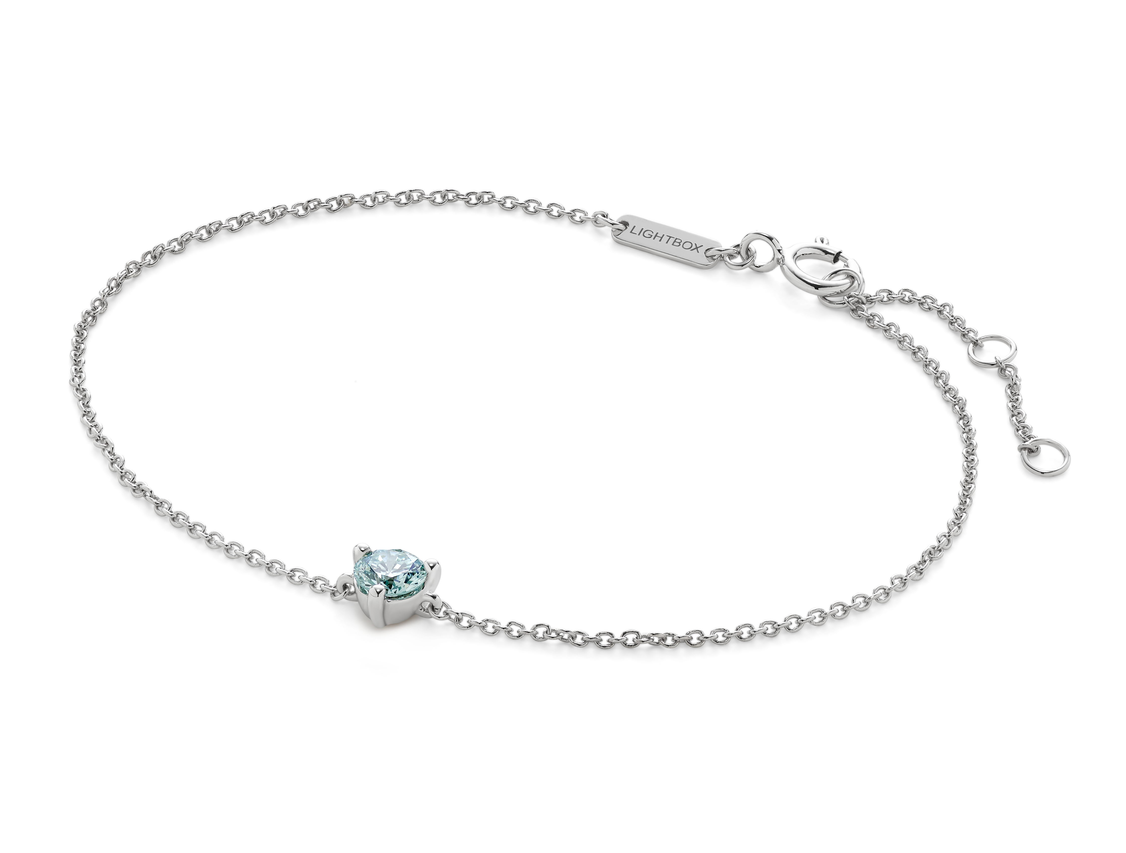 Lab-Grown Diamond ¼ct. Mini Round Brilliant Bracelet | Blue