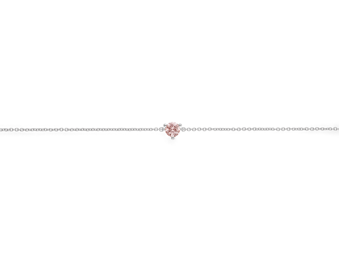 Bracelet en diamants synthétiques de 1/4 ct. Mini rond brillant | Rose