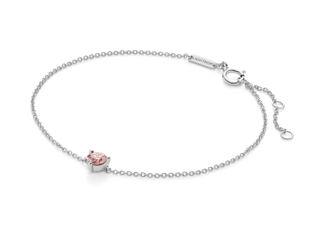 Lab-Grown Diamond ¼ct. Mini Round Brilliant Bracelet | Pink