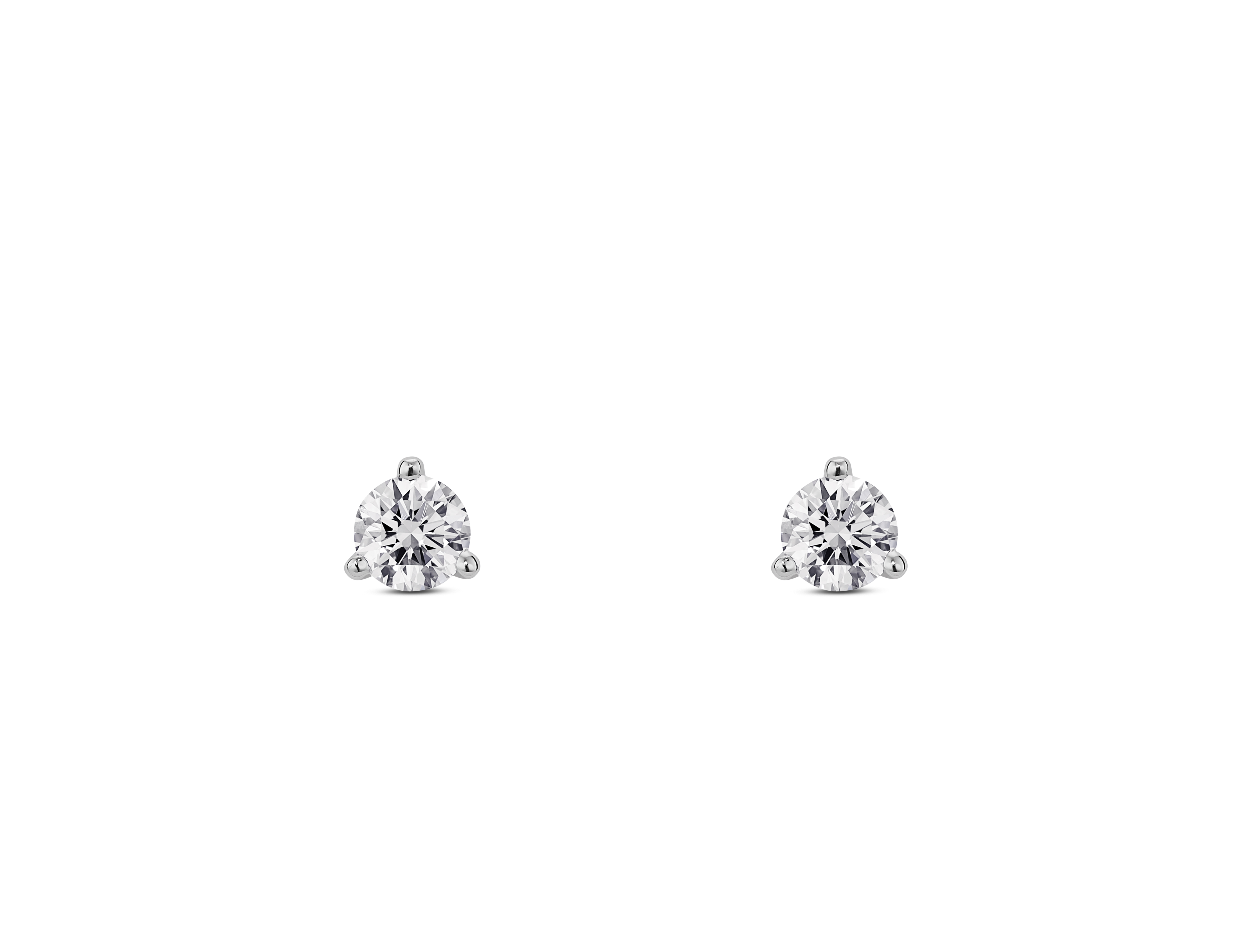 Lab-Grown Diamond ¼ct. tw. Mini Round Brilliant Solitaire Studs | White