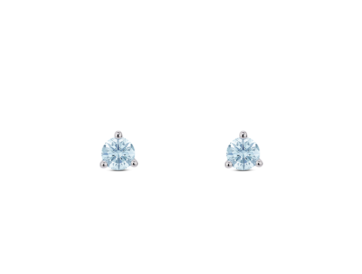 Lab-Grown Diamond ¼ct. tw. Mini Ronde Briljante Solitaire Studs | Blauw