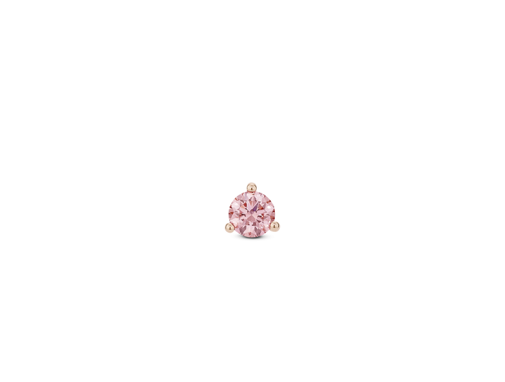 Lab-Grown Diamond ⅛ct. Mini Ronde Briljante Solitaire Stud | Roze
