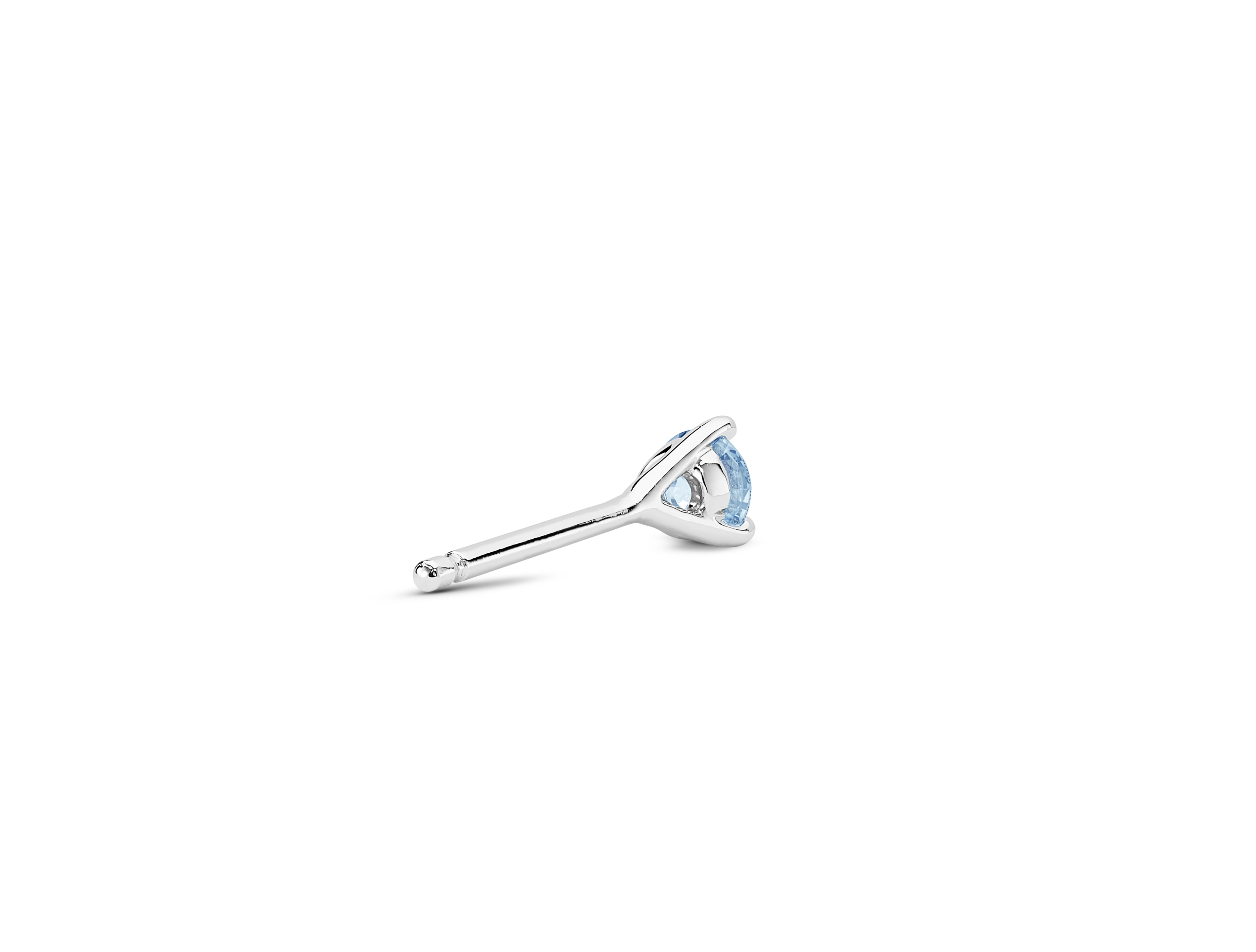 Clous d'oreilles en diamant de laboratoire ⅛ ct. Mini-brillance ronde solitaire | Bleu