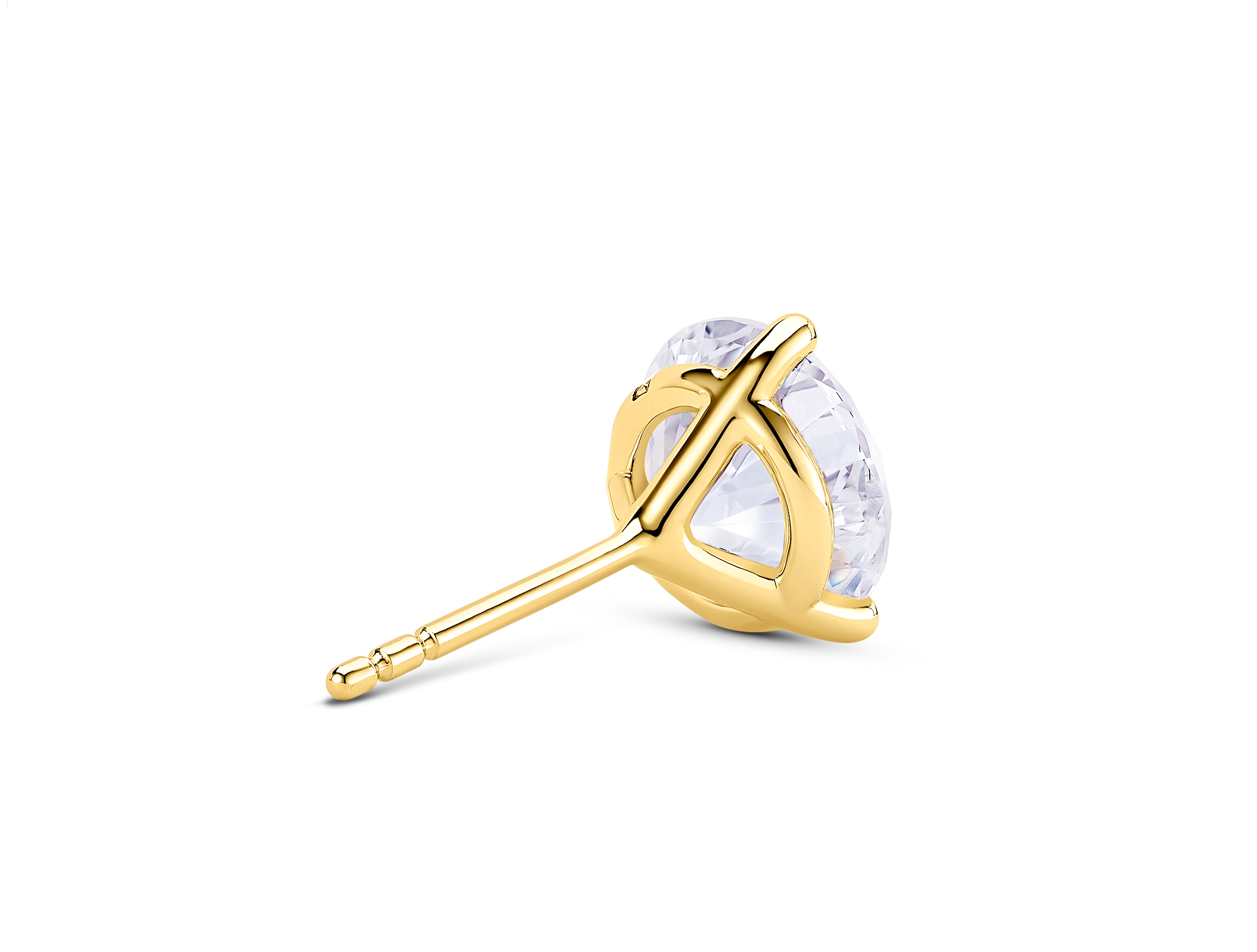 Lab-Grown Diamond 2ct. Round Brilliant Solitaire Stud | White