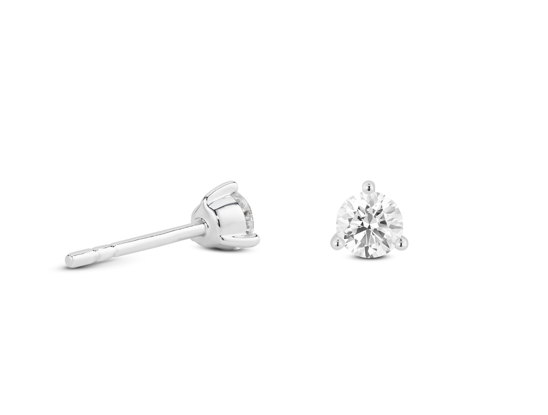 Lab-Grown Diamond ²⁄₇ct. tw. Round Brilliant Studs | White