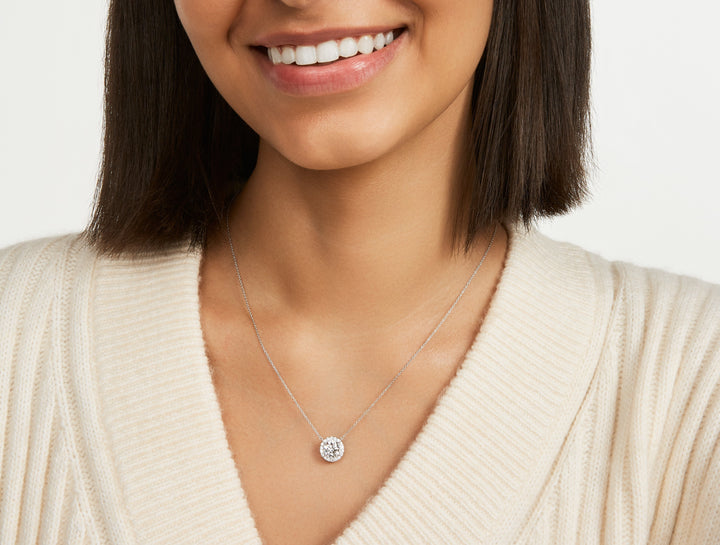 Lab-Grown Diamond 2ct. tw. Halo Pendant | White