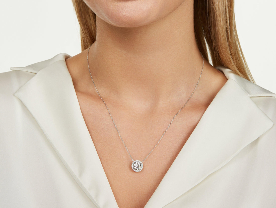 Lab-Grown Diamond 2ct. tw. Halo Pendant | White