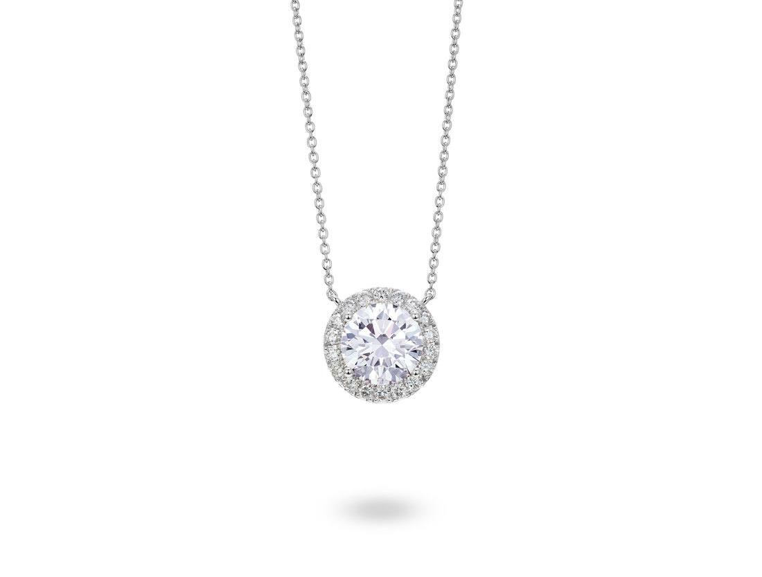 Lab-Grown Diamond 2ct. tw. Halo Pendant | White