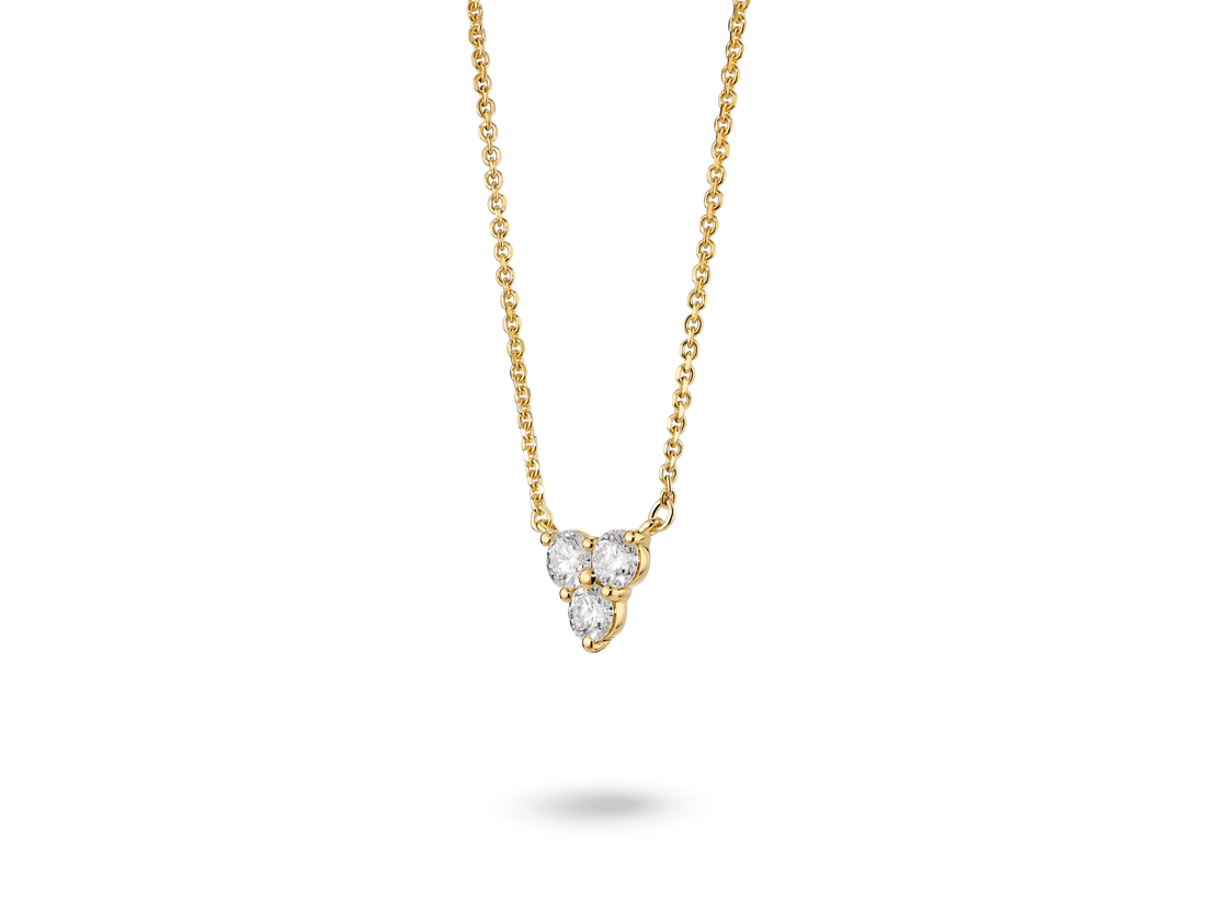 Lab-Grown Diamond ³⁄₁₀ct. tw. Mini Trio Round Brilliant Pendant | White