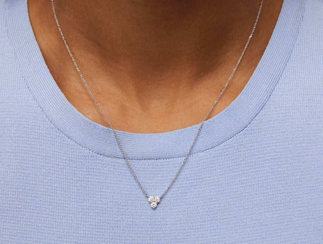 Lab-Grown Diamond ³⁄₁₀ct. tw. Mini Trio Ronde Briljante Hanger | Wit