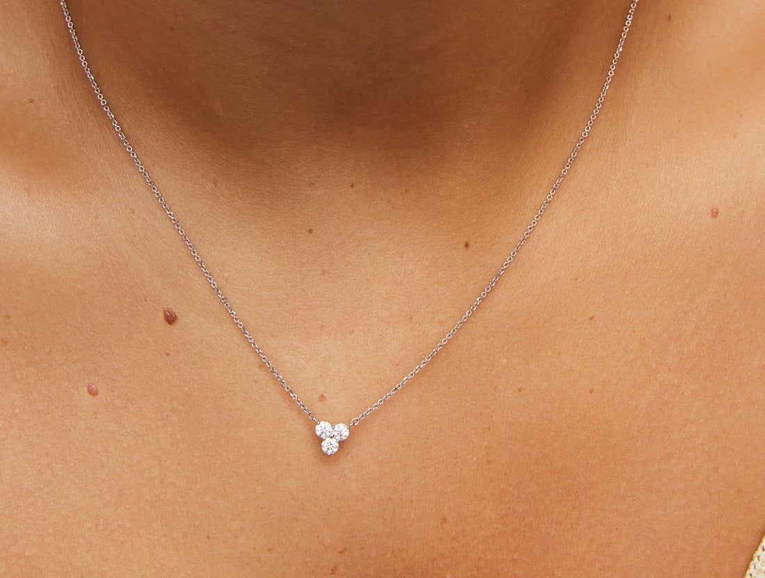 Lab-Grown Diamond ³⁄₁₀ct. tw. Mini Trio Ronde Briljante Hanger | Wit