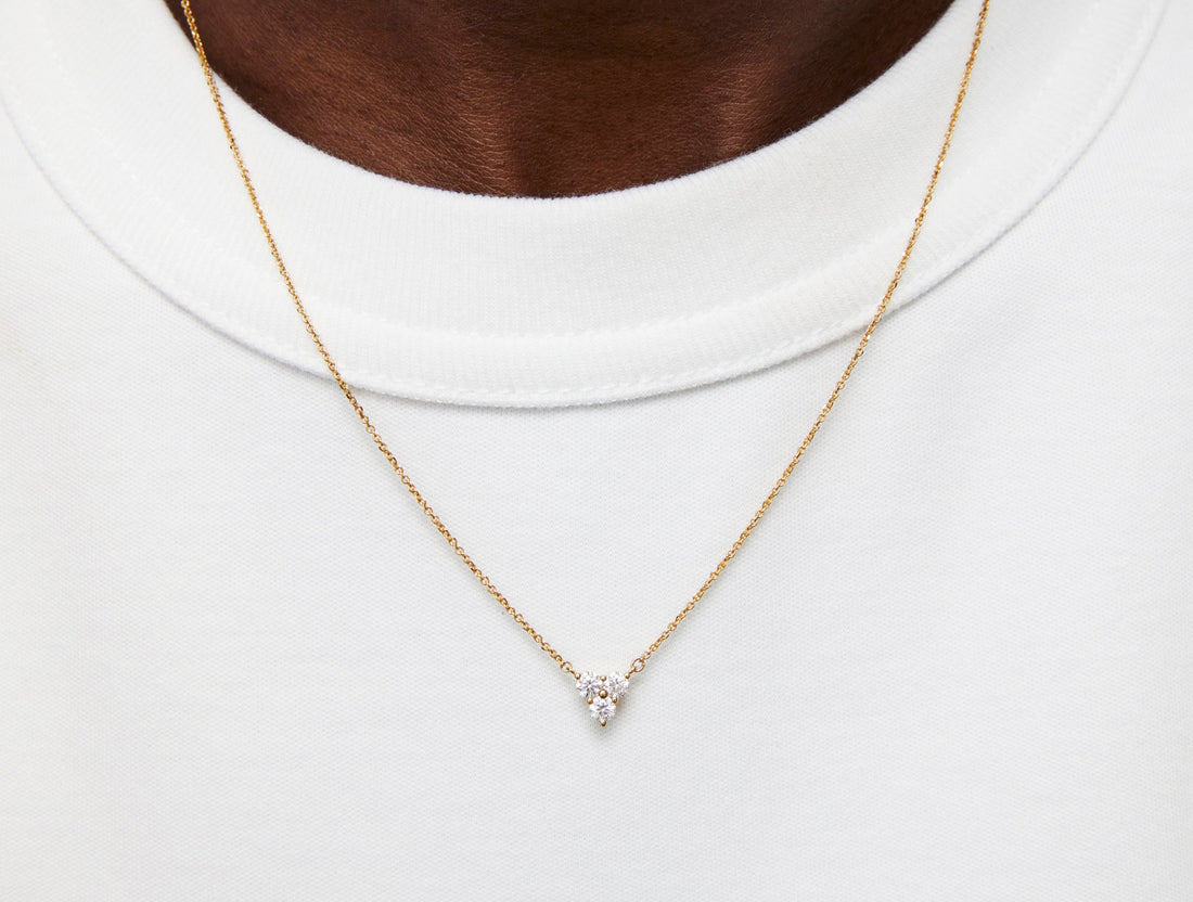 Lab-Grown Diamond ³⁄₁₀ct. tw. Mini Trio Ronde Briljante Hanger | Wit