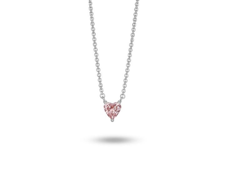 Lab-Grown Diamond ¼ct. Mini Heart Pendant | Pink