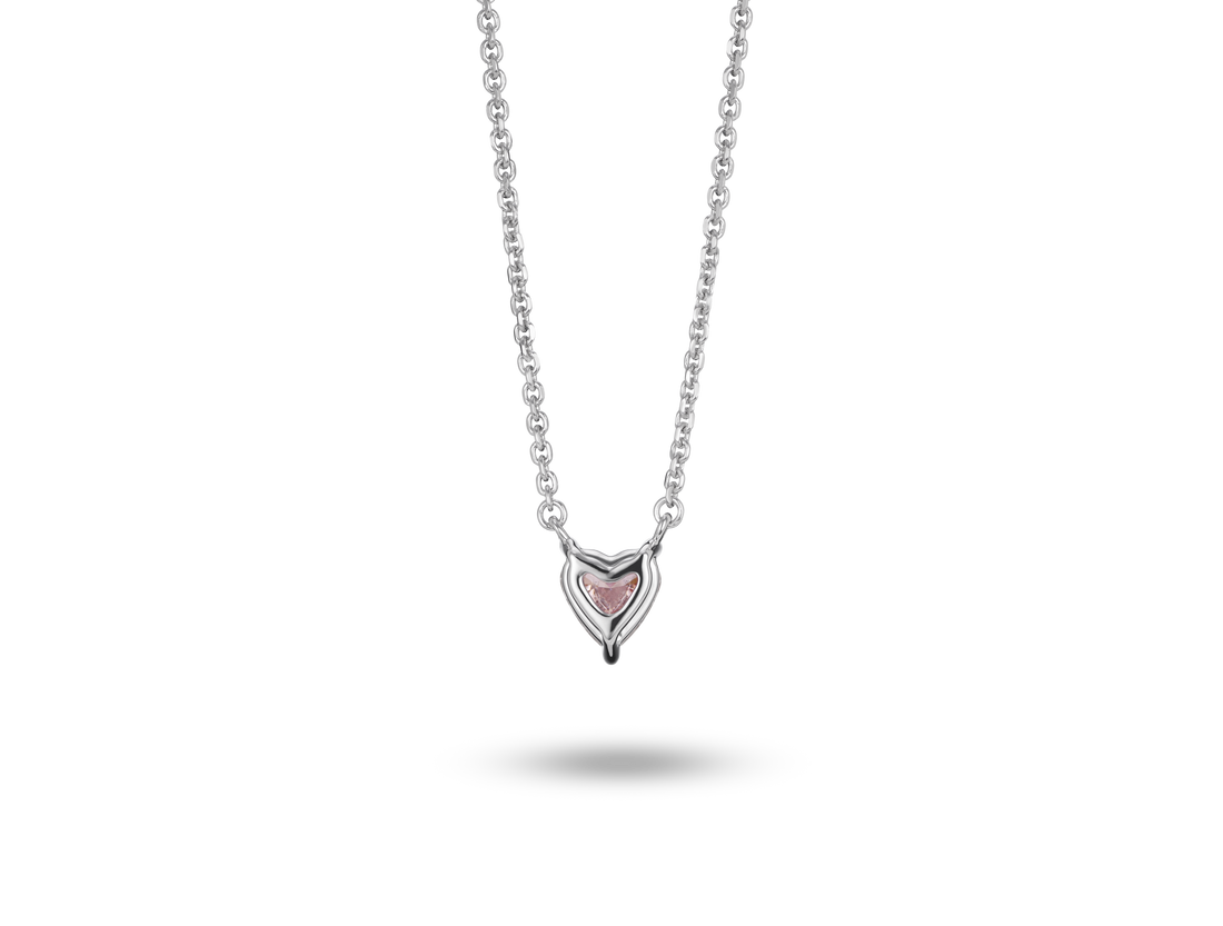 Lab-Grown Diamond ¼ct. Mini Heart Pendant | Pink