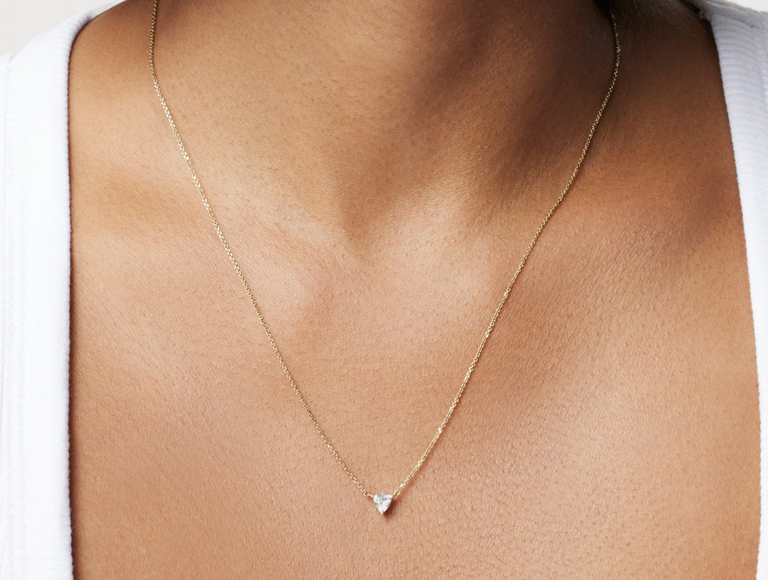 Pendentif Mini Trillion en diamant de laboratoire ¼ ct | Blanc