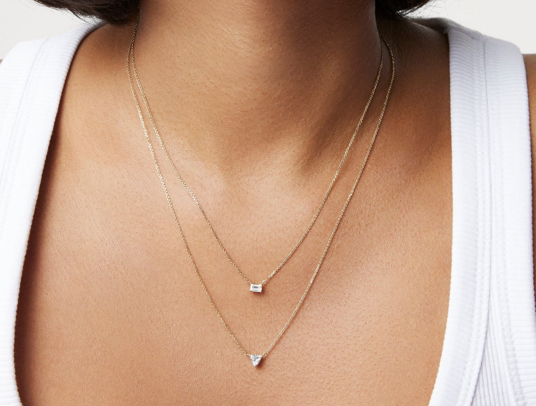 Lab-Grown Diamant ¼ct. Mini Trillion Hanger | Wit