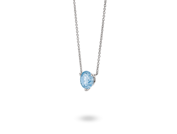 Pendentif solitaire en diamant de laboratoire de 1½ ct. taille brillant | Bleu