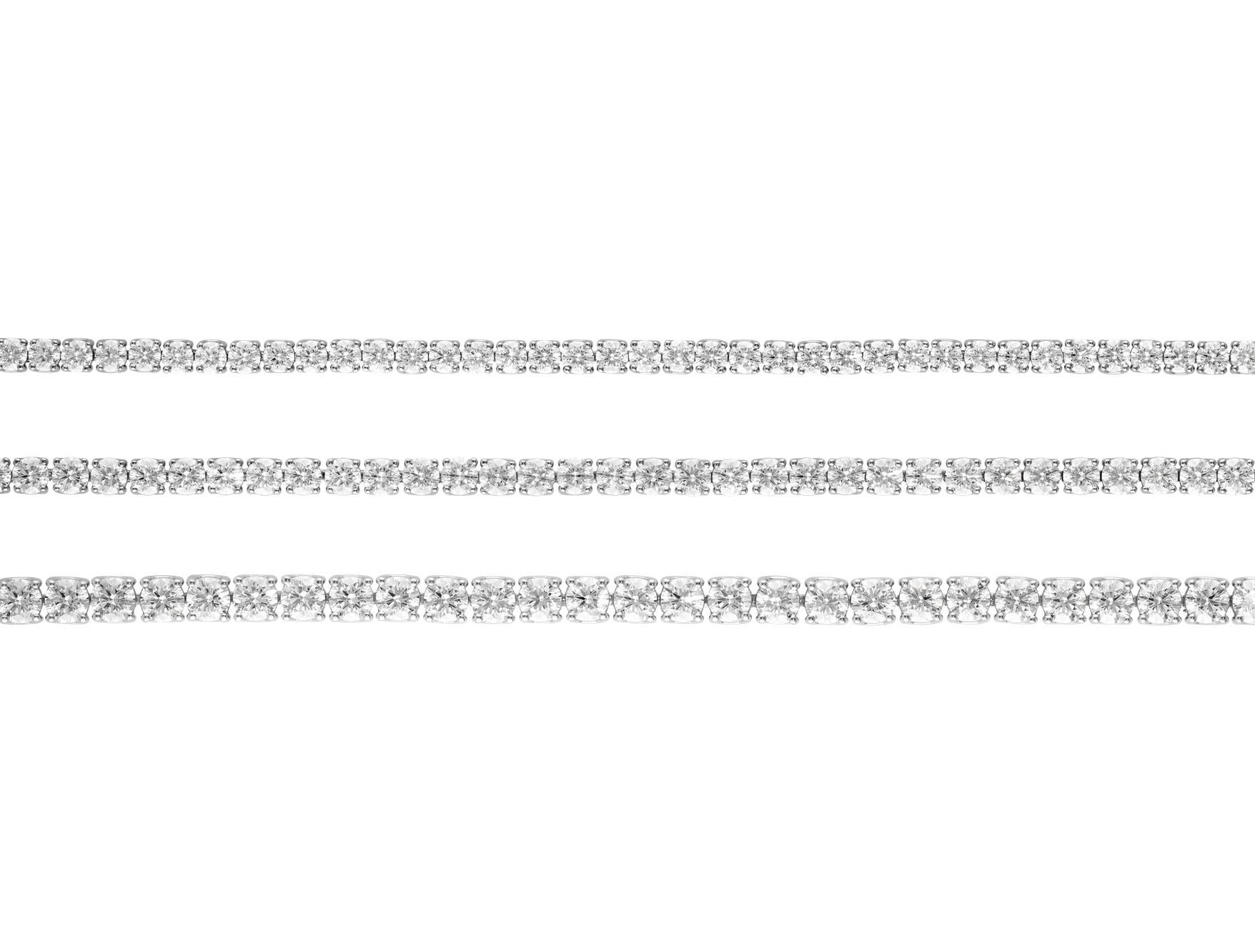 Lab-Grown Diamond Medium Tennis Bracelet - E/F color, 7" length | White
