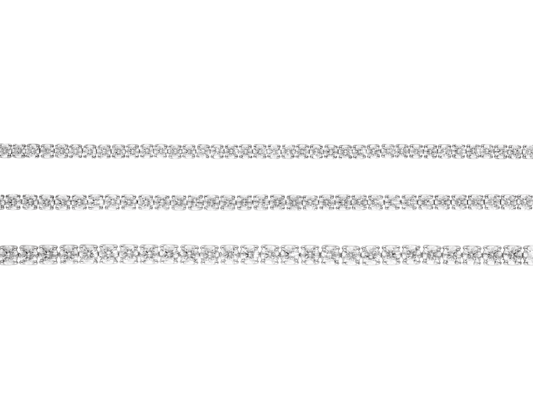 Lab-Grown Diamond Large Tennis Bracelet - E,F color, 6.5" length | White