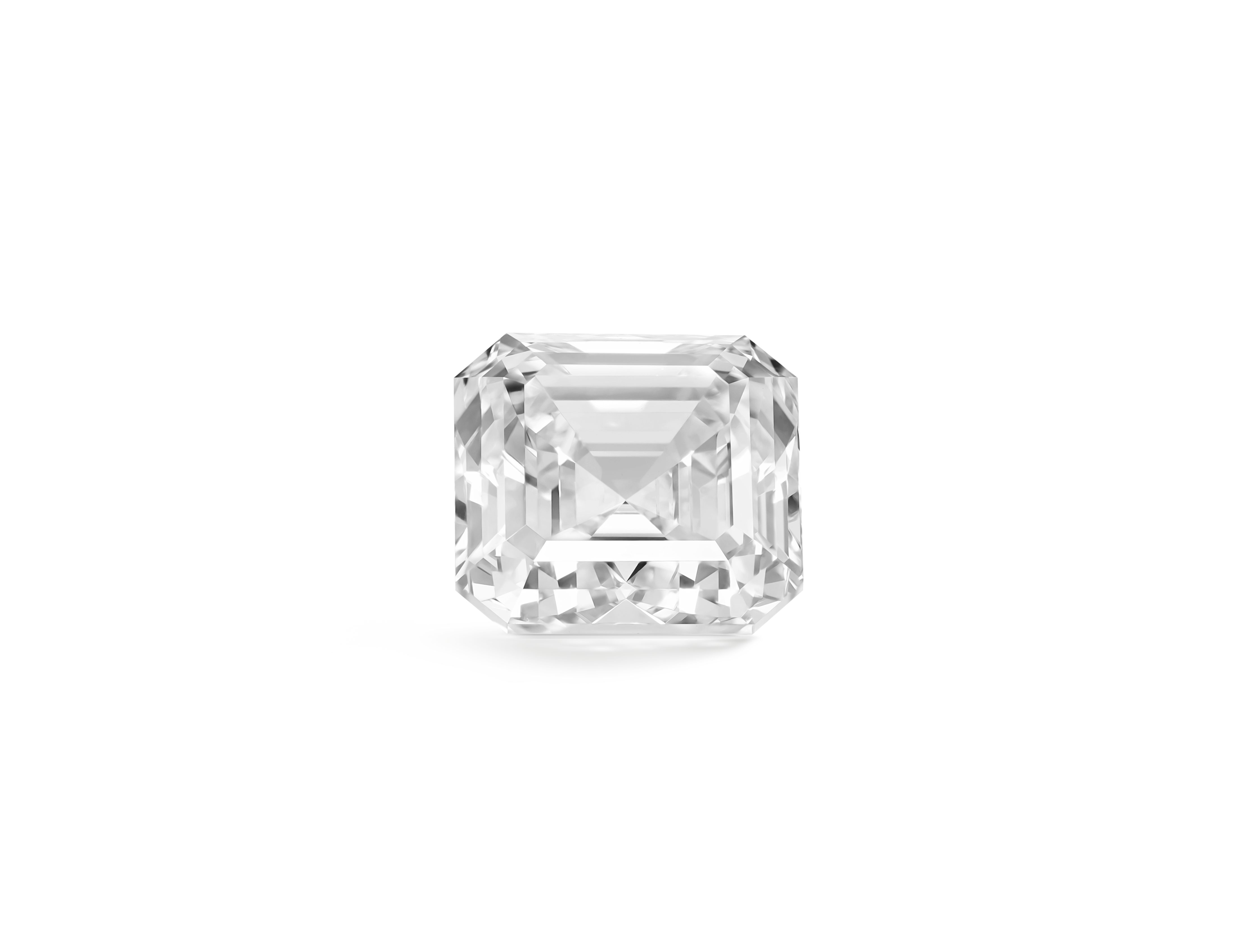 Lab-Grown Losse 2½ct. Asscher Geslepen Diamant | Wit