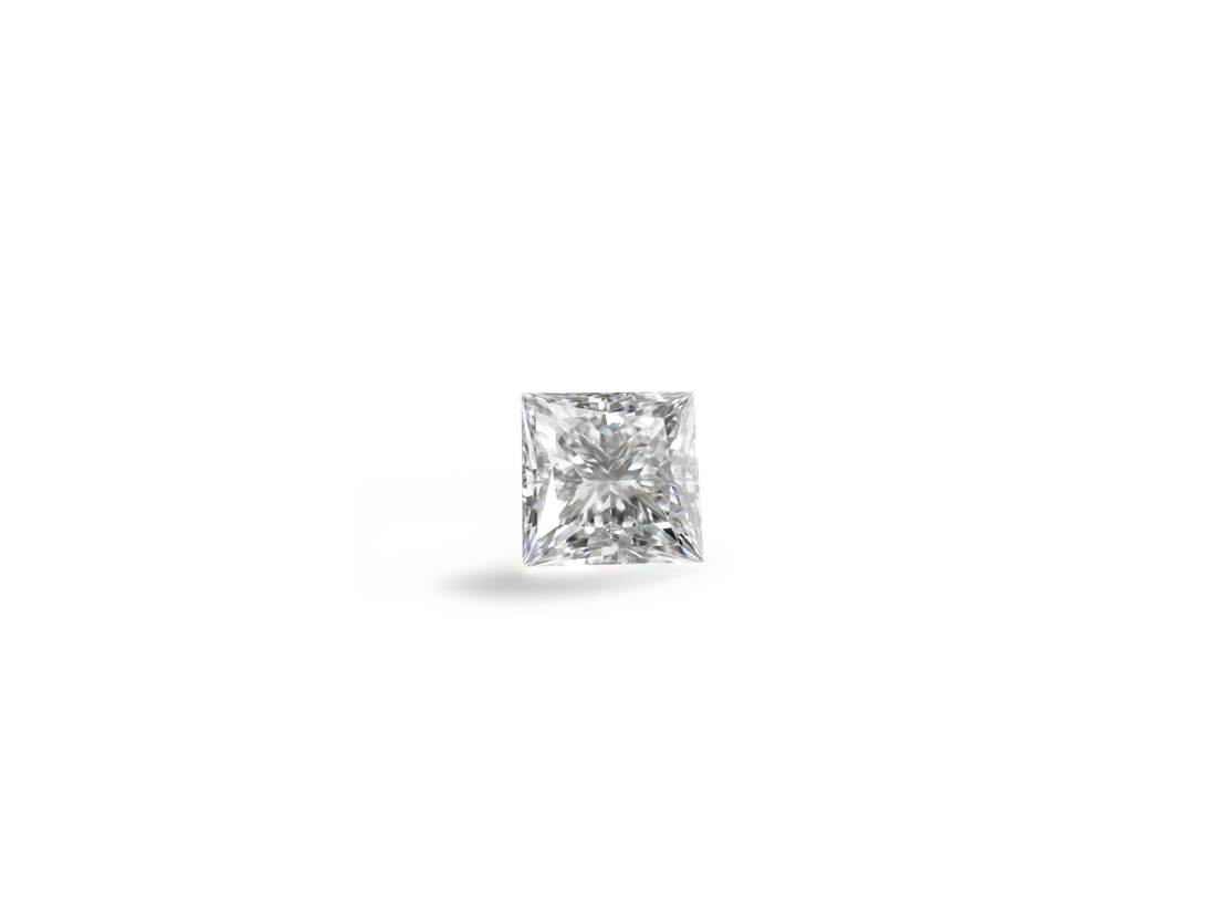 Lab-Grown Losse 1ct. Princess Cut Diamant | Wit