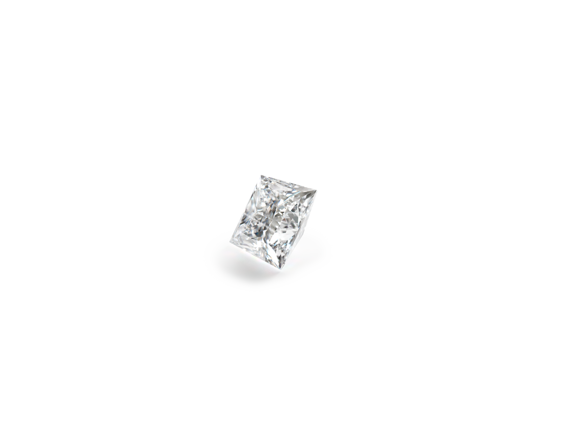 Lab-Grown Losse 1ct. Princess Cut Diamant | Wit