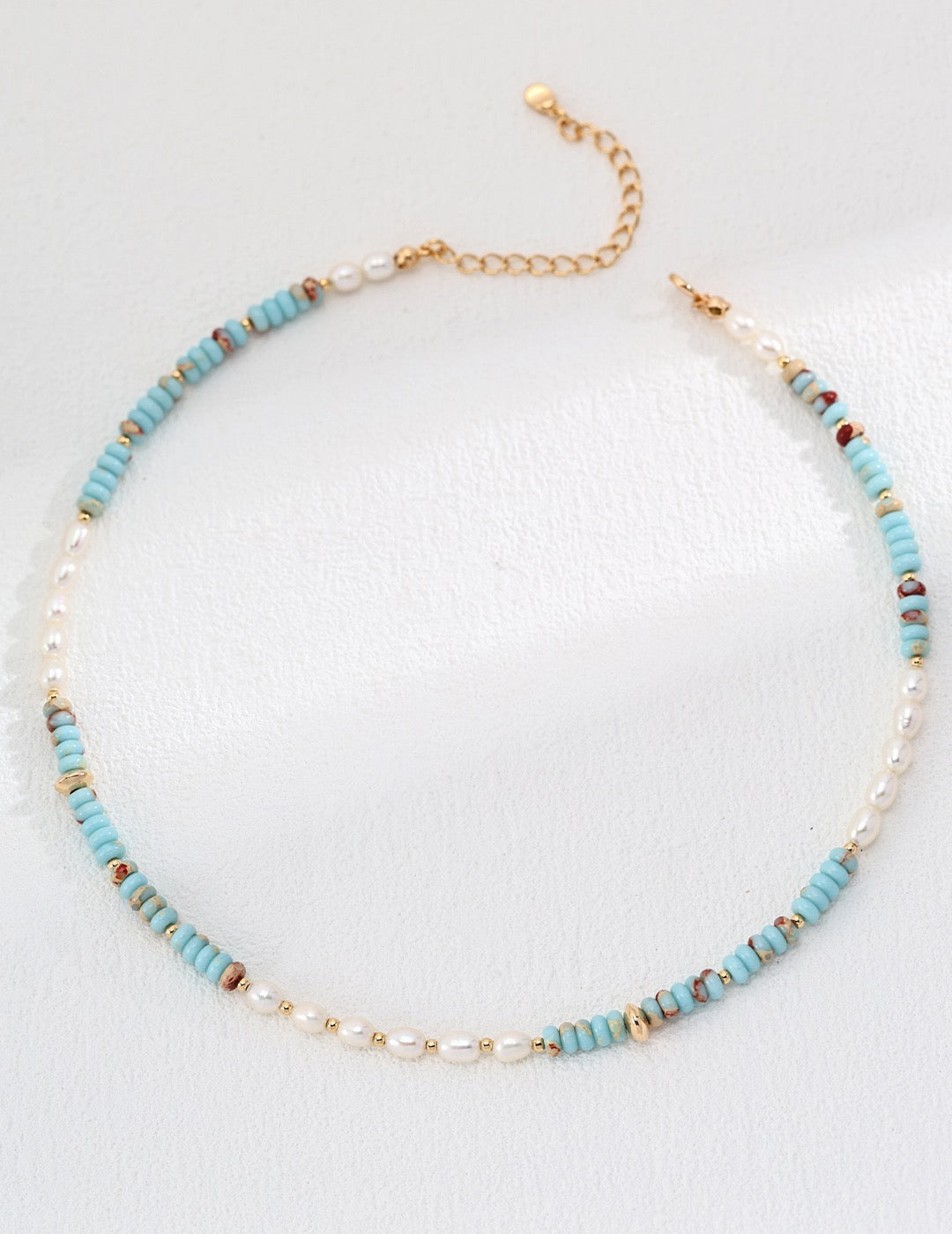 Blue Stone Pearl Necklace