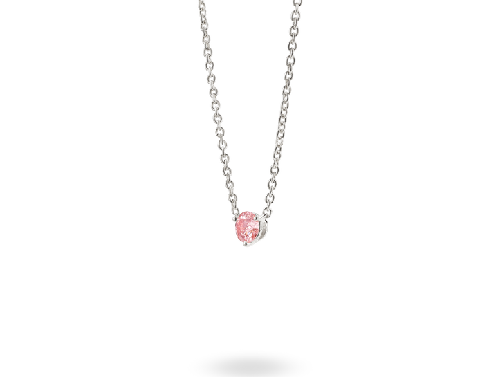 Lab-Grown Diamond ½ct. Round Brilliant Solitaire Pendant | Pink